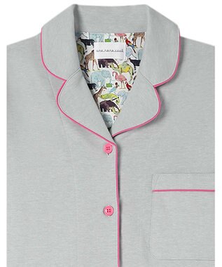 une nana cool 【綿混】天竺パジャマ MADE WITH LIBERTY FABRIC グレー