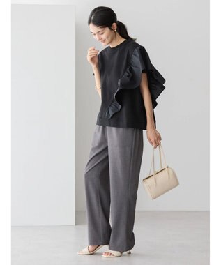 AMERICAN HOLIC ショルダーフリルミニ裏毛プルオーバー Black