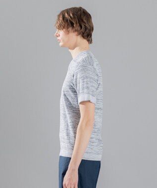 JOSEPH HOMME シャイニースラブブークレ　ニットＴシャツ ライトグレー系