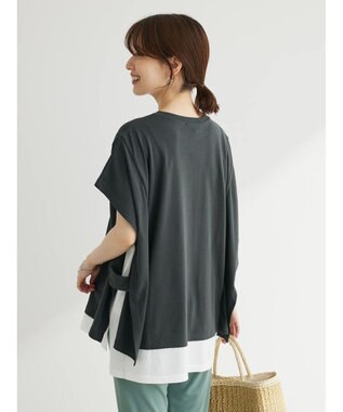 Green Parks ポンチョ風レイヤードチュニック Gray