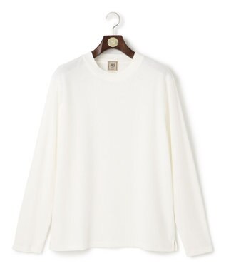 J.PRESS MEN ヴァーティカルケーブル ロングスリーブTシャツ ホワイト系