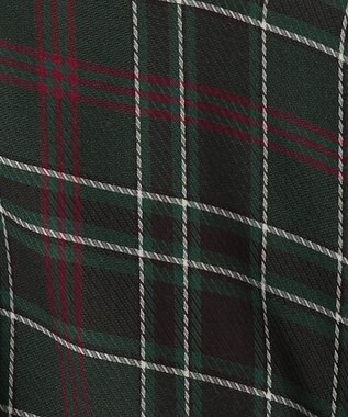 組曲 シアーツイルチェック ハイネックブラウス グリーン系9