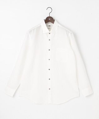 JOSEPH ABBOUD 【キングサイズ・オーガニックコットン】リヨセルリネン シャツ ホワイト系