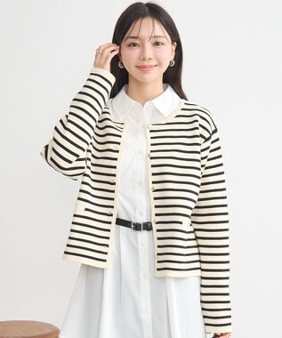 earth music&ecology スポンディッシュポケット付きカーディガン Border