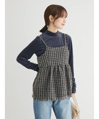 Green Parks ・ＳＵＧＡＲ　ＳＰＯＯＮ　シアーベロアハイネック Charcoal Gray