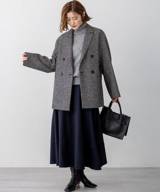 23区 S 【見上愛さん着用/VERY12月号掲載】ループミックスツイード ダブル ジャコット モノトーン