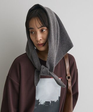 CRAFT STANDARD BOUTIQUE 12GGフルニードルニットスカーフ Gray