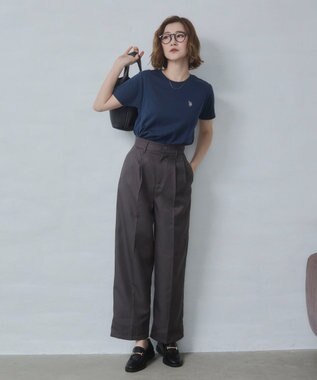 WEGO 【SMLサイズ展開】U.S. POLO ASSN.別注コンパクトTシャツ ネイビー