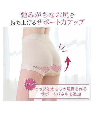 BRADELIS New York 【Yukine inc. 】ゆきねえ365綿混モアらくすっぽりショーツ24 ブラデリス 補正下着 シアーグレージュ