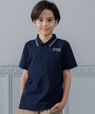 J.PRESS KIDS 【100-130cm】ダブルライン カラー 半袖ポロシャツ