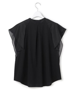 23区 アキハコンビ ラッフルスリーブ カットソー ブラック系