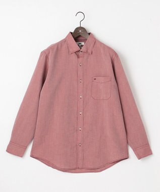 JOSEPH ABBOUD 【キングサイズ・オーガニックコットン】リヨセルリネン シャツ ワイン系