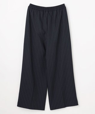 ANY 【6サイズ展開/ウエストゴム】イージーワイドパンツ ネイビーストライプ