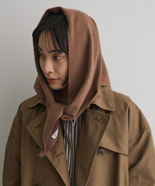 CRAFT STANDARD BOUTIQUE 12GGフルニードルニットスカーフ Brown