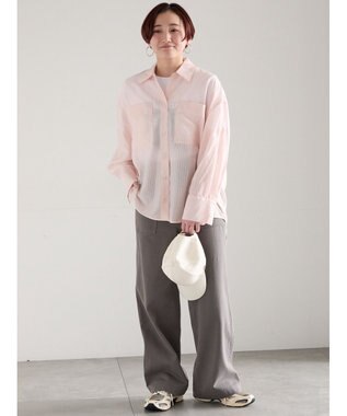 Te chichi アソートネコフォトスタンダードTシャツ ブルー