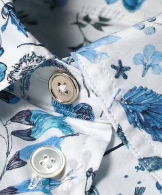 Paul Smith リバティプリント 長袖シャツ ブルー