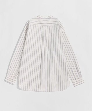LENO BAND COLLAR SHIRTS 《UNISEX》 バンドカラーシャツ WHITE STRIPE
