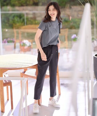 ANY エンブロイダリーロゴTシャツ チャコール