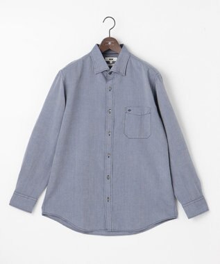 JOSEPH ABBOUD 【キングサイズ・オーガニックコットン】リヨセルリネン シャツ サックスブルー系