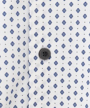 JOSEPH ABBOUD 【綿100％・ストレッチ・イージーケア】コンフォートジャージー プリント シャツ サックスブルー系5