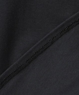 Feroux 【汗ジミが目立たない】フリル袖ペプラムデザインTシャツ ブラック系