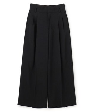 uncrave ドライタッチトロ ワイドトラウザー ブラック