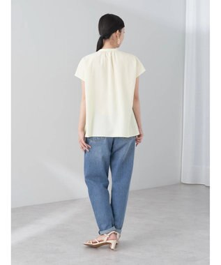 earth music&ecology タックデザインブラウス Yellow