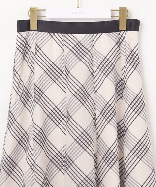 ANY SIS 【洗える】ツートーンシアーチェック スカート アイボリー系