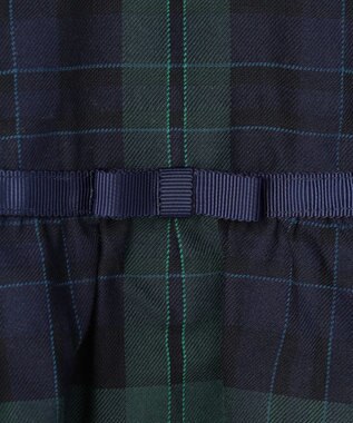 組曲 KIDS 【110-140㎝】クラシックチェック ワンピース グリーン系3