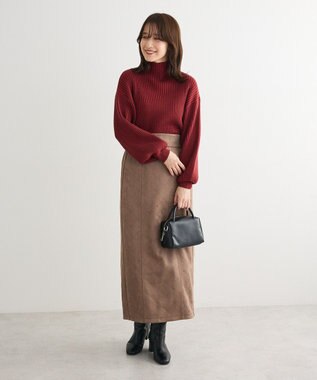 Green Parks ・ｓｗｉｎｇ　ｂｙ　ボトルネックラメニット Bordeaux