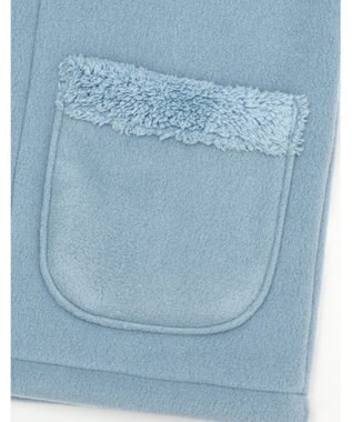 Wing ベスト 3分袖 ショート丈(腰付近) フリース素材 ボア使用(裏側) 保温性 あたたかい 前開きタイプ レディース EX2070 ウイング／ワコール ブルー