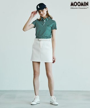 23区GOLF 【WOMEN】【MOOMIN COLLECTION】ムーミン 半袖 総柄プリント シャツ グリーン系5