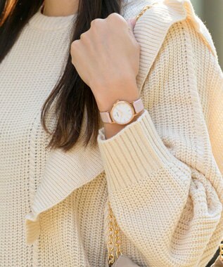 CITIZEN 【少し大きめ30mm】カジュアルファッションにあわせやすいシンプルなデザイン ソーラーテック電波時計 ピンクゴールド