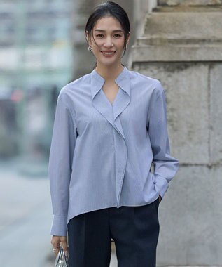 ICB クリーンブロード ラッフルデザイン プルオーバーブラウス