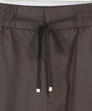 自由区 【抗菌/サスティナブル/セット着用可】EASY SET UP ワイドストレート パンツ ダークブラウン系