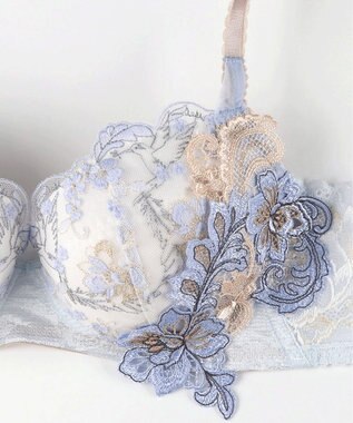 Wing ブラジャー Wing Lesiage 背中の段差をスムージング 脇高設計 バストの脇流れをブロック 【後ろ姿きれいブラ】 ブラ PB4010 ウイング／ワコール サックス