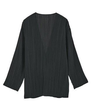 Green Parks ・ＥＬＥＮＣＡＲＥ　ＤＵＥ　プリーツノーカラージャケッ Black