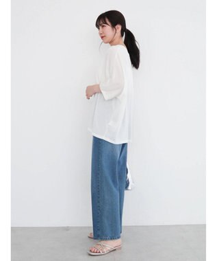 Green Parks よくばり　半袖カットドルマンカーディガン Off White