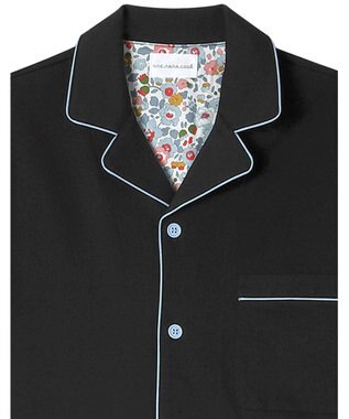 une nana cool 【綿100％】やわらか天竺メンズパジャマ　ＭＡＤＥ　ＷＩＴＨ　ＬＩＢＥＲＴＹ　ＦＡＢＲＩＣ BL