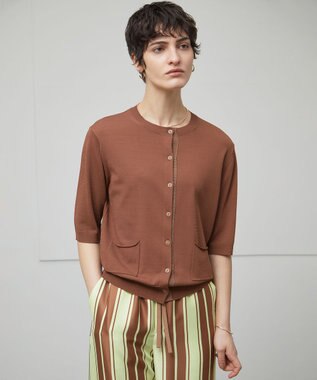 BEIGE， 【洗える】VALOIS / 半袖カーディガン