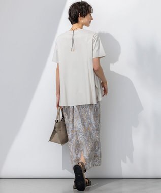 23区 L 【GLOW6月号掲載/汗じみ防止】スムースデザイン フレア  Tシャツ ベージュ系