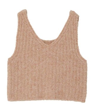 earth music&ecology ＭＩＸカラーブークレニットビスチェ Pink Orange