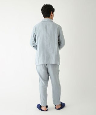 UCHINO マシュマロガーゼ ベーシック メンズパジャマ ライトグリーン