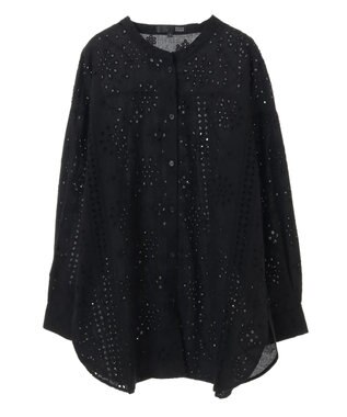 Green Parks ・ＳＵＧＡＲ　ＳＰＯＯＮ　刺繍レースシャツチュニック Black
