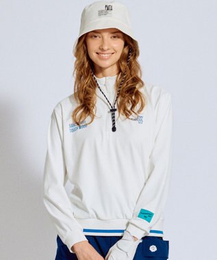 【吸水速乾 / UV遮蔽率99.5% UVカット / ストレッチ】【WOMEN】ハーフジップロングスリーブモックネックT ゴルフウェア レディース