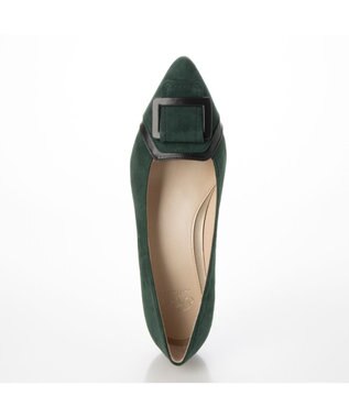 Riz raffinee <Riz raffinee>【3E】ポインテッドトゥバックルパンプス ダークグリーンコンビ