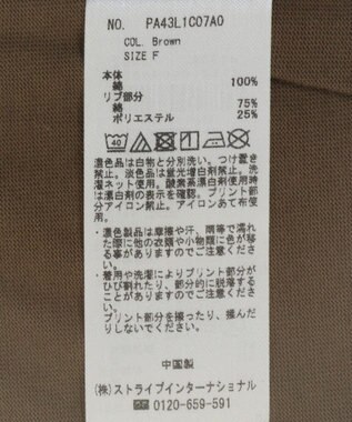 CRAFT STANDARD BOUTIQUE ラグランフロッキープリントＴｅｅ Brown