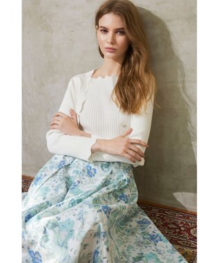 TOCCA ZIGZAG KNIT カーディガン オフ系