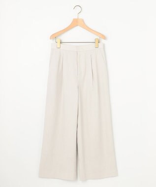 組曲 リネンレーヨンワイド パンツ グレージュ系