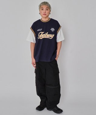 WEGO 【MLサイズ展開】2WAYリップストップカーゴパンツ ブラック